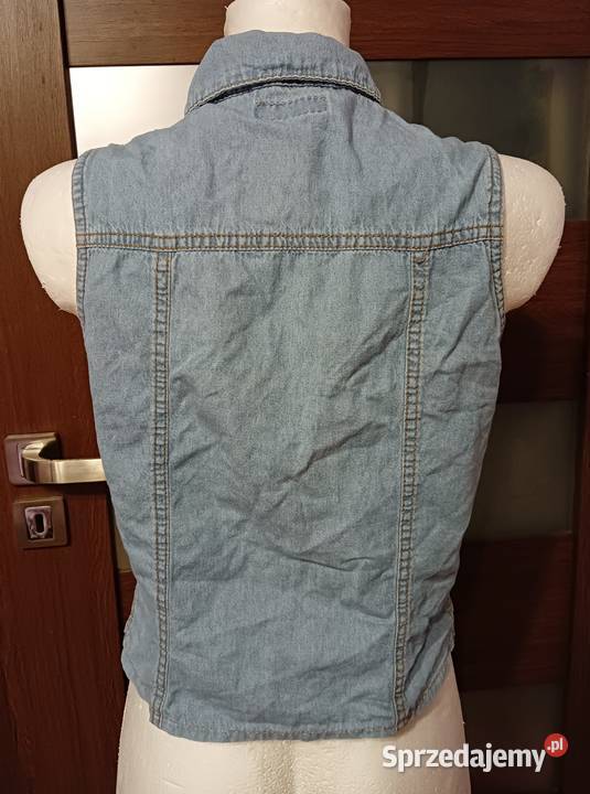 Jeansowa kamizelka Tiziana Ferri vintage 90s 00s Krosno