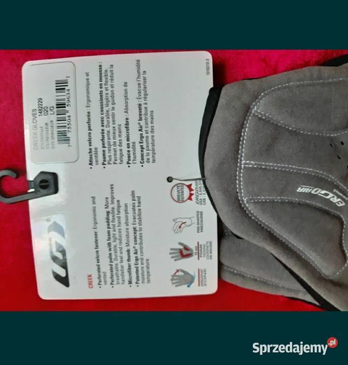 Rekawiczki Garneau creek rower czarne lekkie Piastów