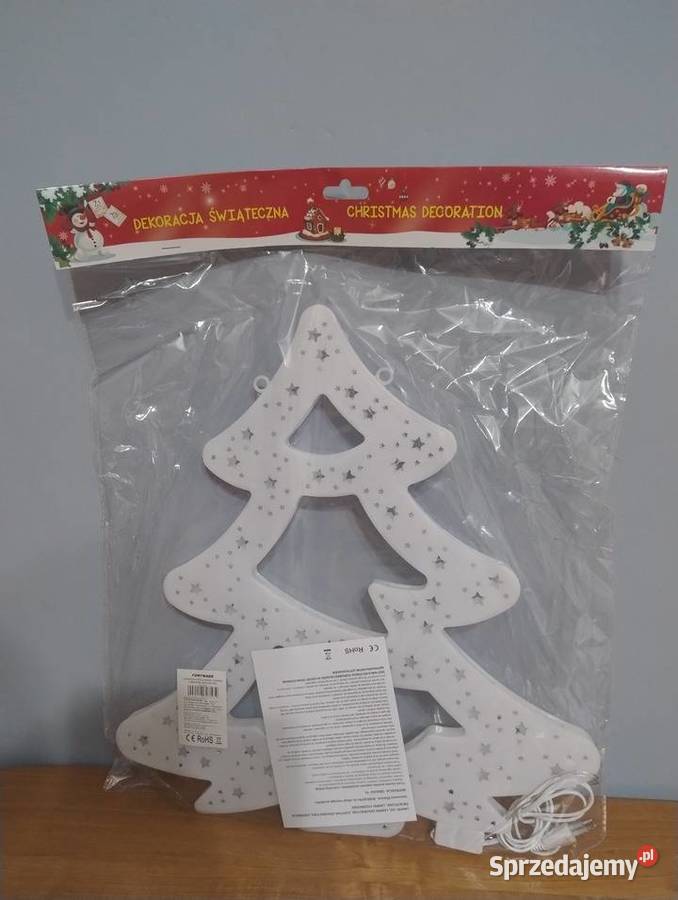 Ozdoba świąteczna LED do okna choinka Blachownia