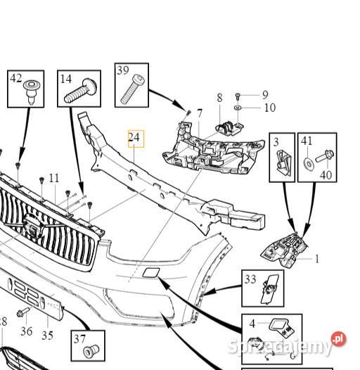 VOLVO XC90 II absorber zderzaka przod styropian dolnośląskie Bielany Wrocławskie