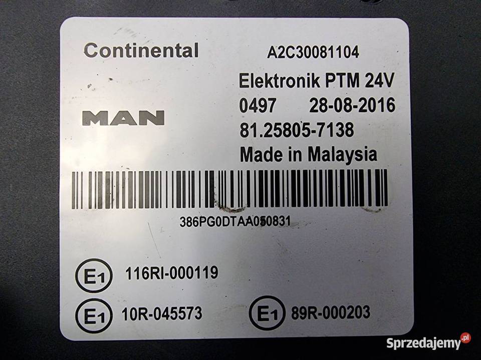 MODUŁ MAN TGX 18440 81258057138 Lipno sprzedam