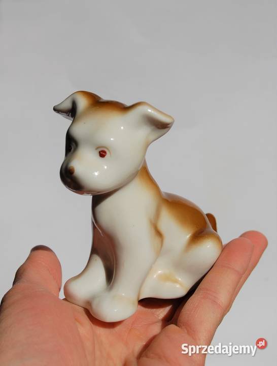 Piesek pies porcelana Połonne Wołyń figurka Lublin