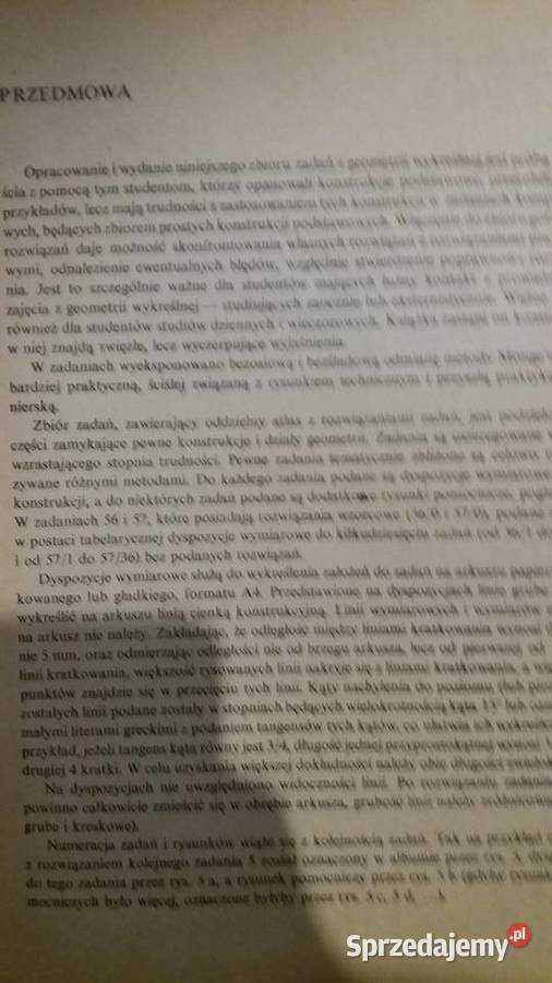 zbiór zadań z geometrii wykreślnej unikaty Warszawa