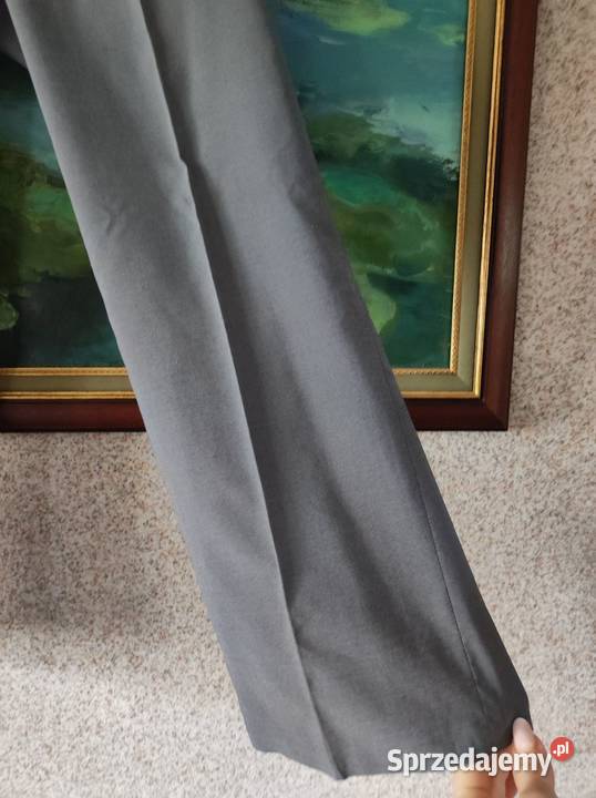 eleganckie letnie męskie spodnie szare w kant Rozmiar XL świętokrzyskie Kielce
