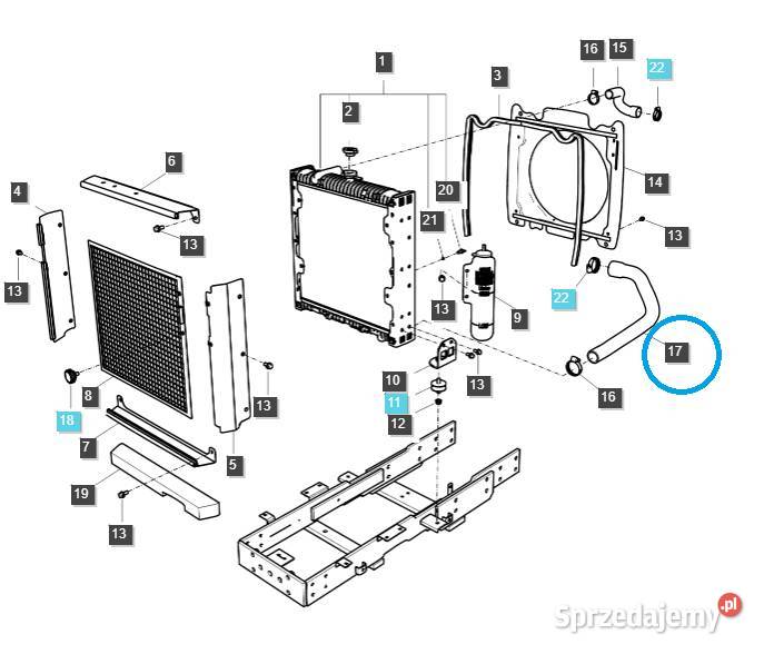 Wąż do chłodnicy TRG170 LS Tractor 40281235 Chłodzenie silnika sprzedam