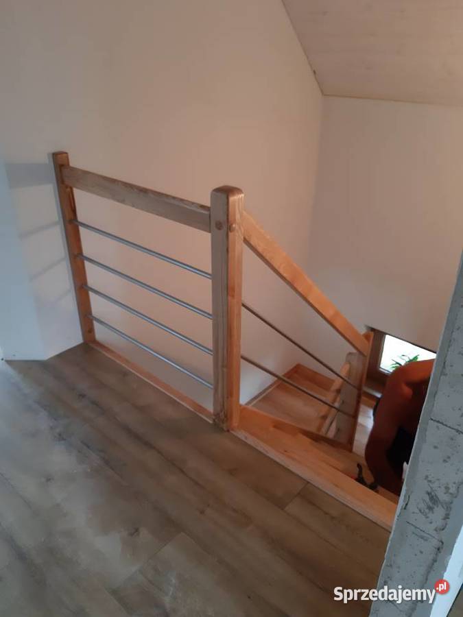 Schody drewniane wewnętrzne sprzedam