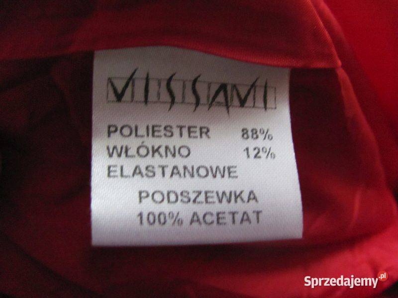 sukienka czerwona VISSAVI r 38 M bez rękawów 96 czerwony Zamość