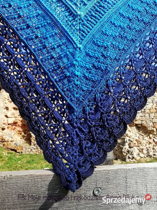 Chusta Ombre rękodzieło na szydełku Skarżysko-Kamienna