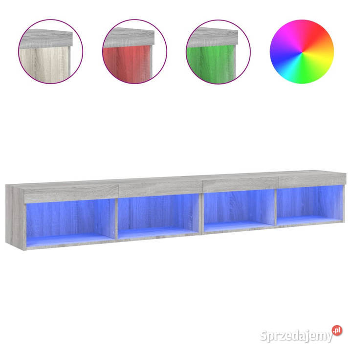 Szafki TV z LED 2 szary dąb sonoma 100x30x30 mazowieckie Warszawa