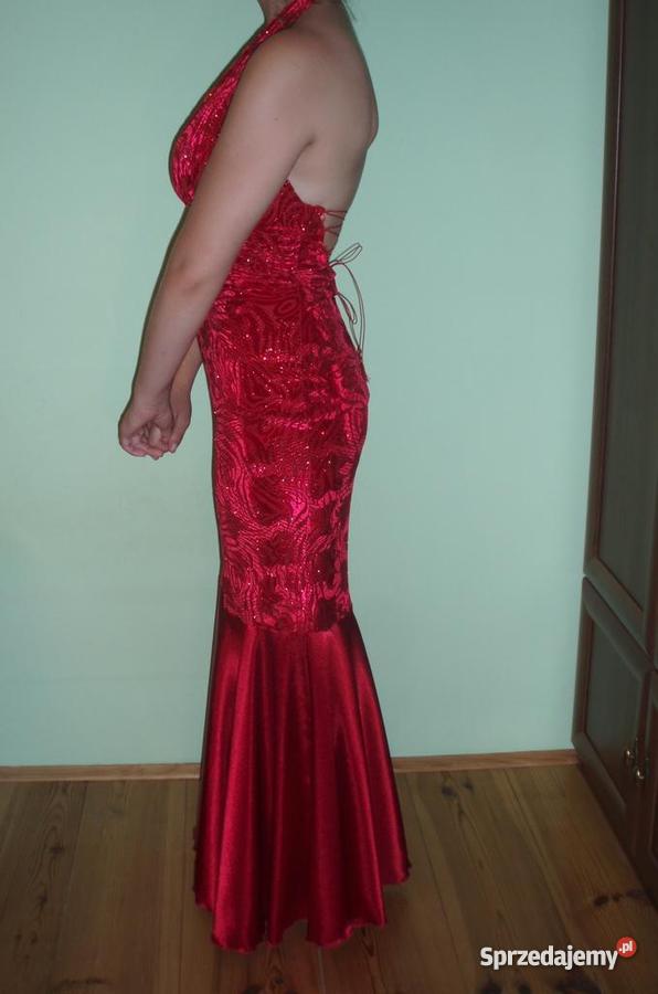 CZERWONA sukienka na wesele drużbowanie syrenka Siedlce