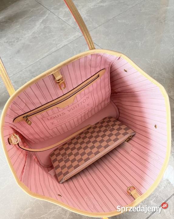 Torebka shopper Louis Vuitton Neverfull MM biała