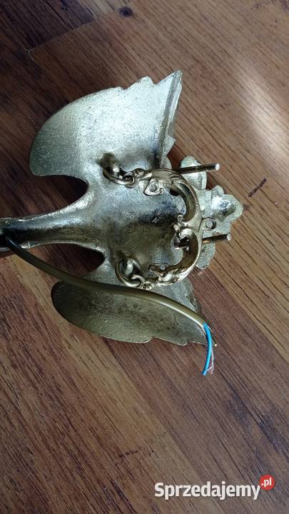 Mosiężne kinkiety z orłem kujawsko-pomorskie Włocławek