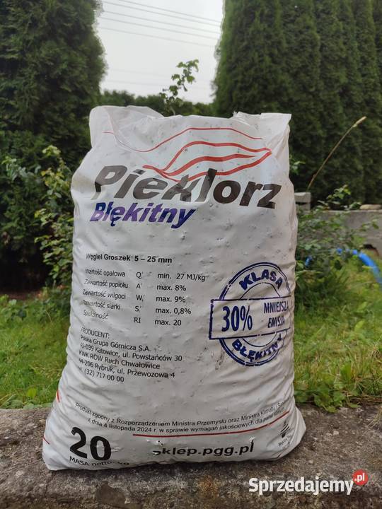 Ekogroszek Pieklorz Błękitny workowany Meszna sprzedam