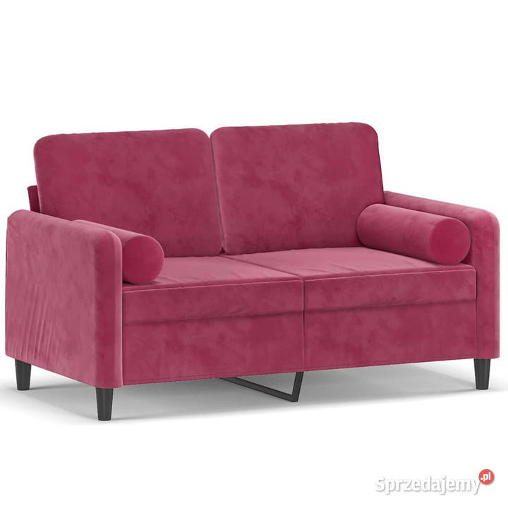 2osobowa sofa z poduszkami winna czerwień 120 Warszawa