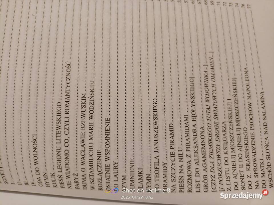 Poezje Słowacki książki lektury szkolne Warszawa