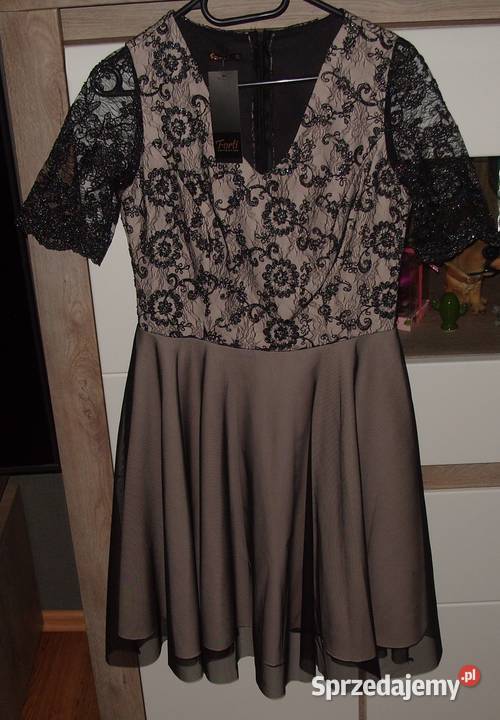 FORTINOWA koktajlowa sukienka koronka haft r38 Rawicz sprzedam