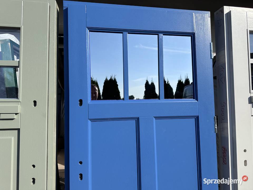 Drzwi zewnętrzne drewniane RĘKI AMERYKAŃSKIE Dom i Ogród Bielsko-Biała