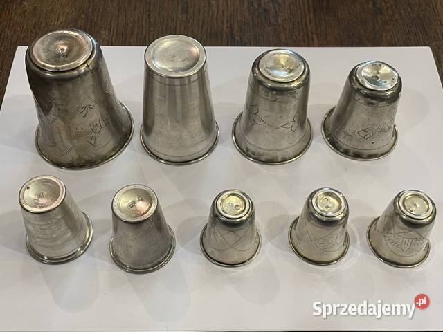 Zestaw 10 srebrnych kubków kidduszowych Rosja Antyki Kraków sprzedam