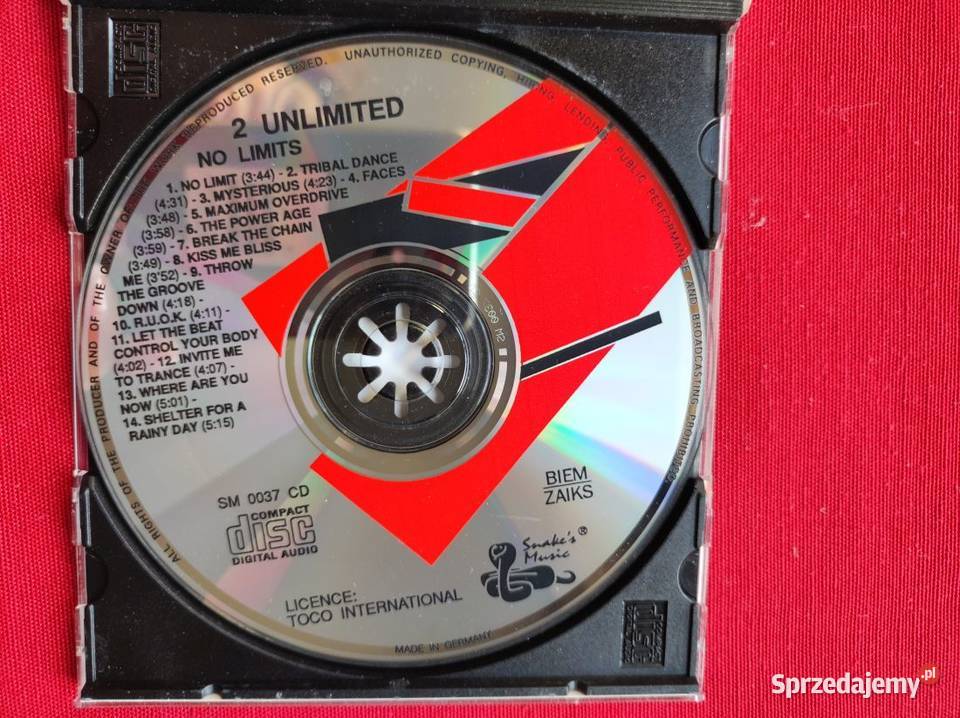 2 Unlimited No Limits 1993 płyta cd Kielce