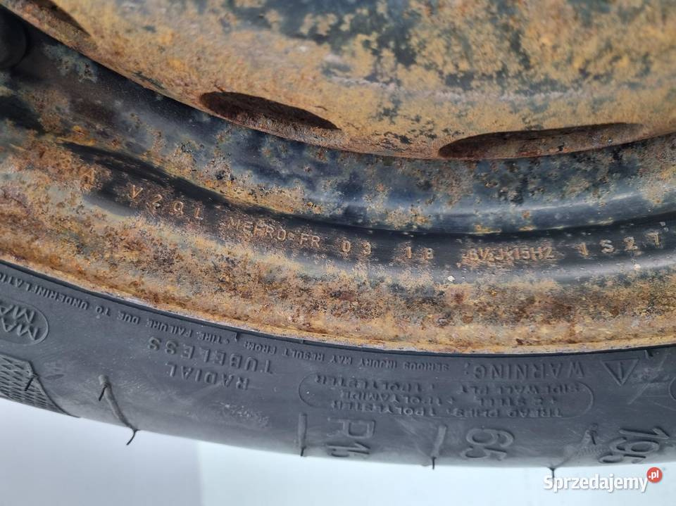 KOŁO ZAPASOWE Peugeot Citroen C3 II zapas felga Średnica 15" Opony i felgi Rudka sprzedam