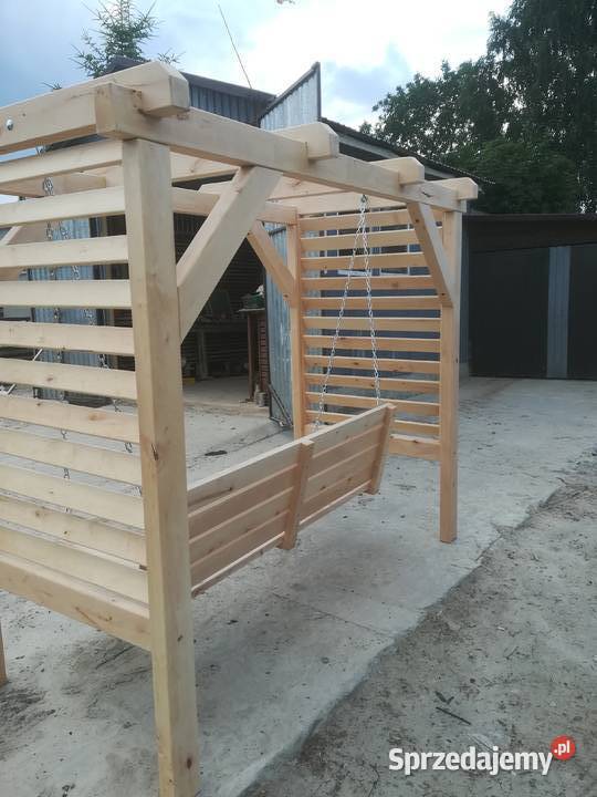 Huśtawka drewniana ogrodowa ozdobna lubelskie Tyszowce