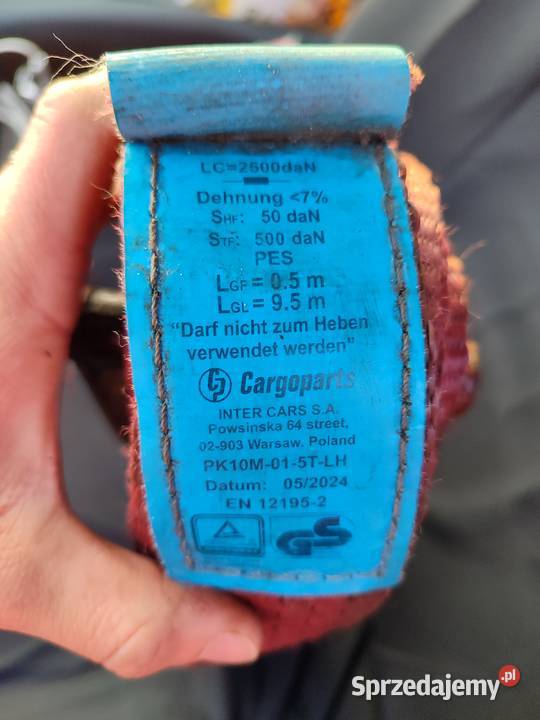 Pasy transportowe 95m z klamrą Pszczyna