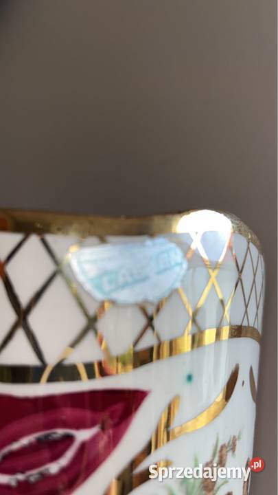 Wazon ręcznie zdobiony sceną dworską z jednej pomorskie Gdańsk