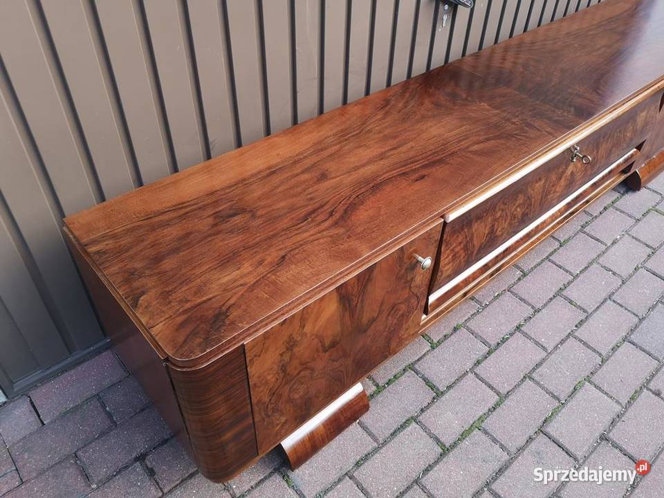 Komoda ARTDECO Orzech Unikatowa Niska RTV Stara wielkopolskie Swarzędz