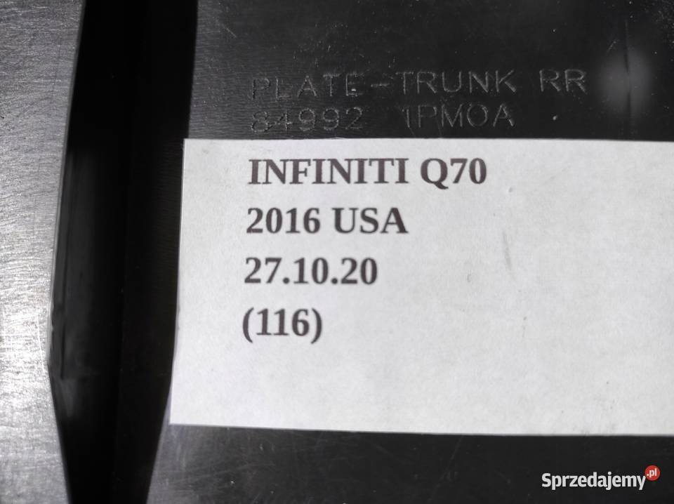 OSŁONA PŁYTA BAGAŻNIKA INFINITI Q70 M30d M37 M56 Nowy Tomyśl