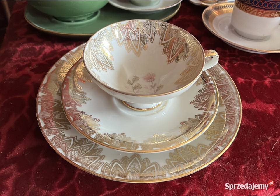 Filiżanka z talerzykiem deserowym Różne pomorskie Gdańsk