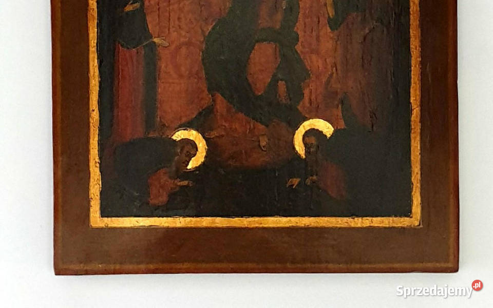 Ikona Deesis XIX wiek 0396 Malarstwo Warszawa