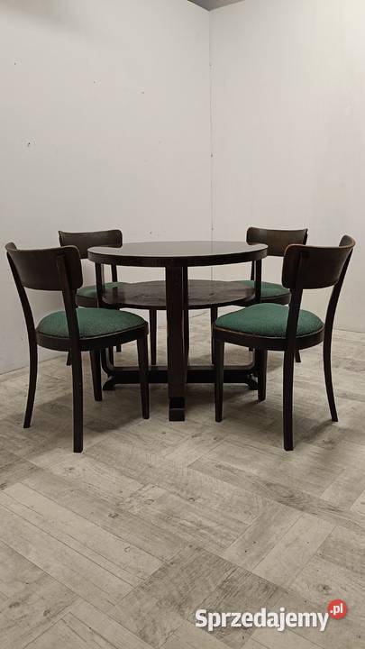 stolik kawowy art deco gabinetowy z krzesłami Radomsko sprzedam