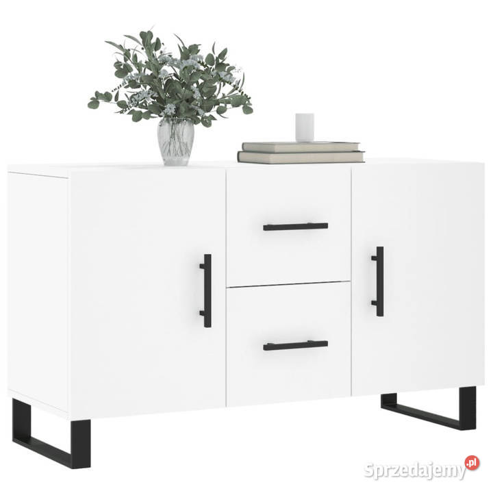 Komoda biała 100x36x60 materiał drewnopochodny