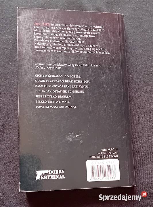 Joe Alex Śmierć mówi w moim imieniu Elipsa 2005 wielkopolskie Koźminek sprzedam
