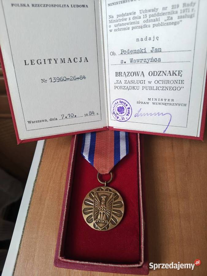 Brązowa odznaka zasługi w Obronie porządku Myszków