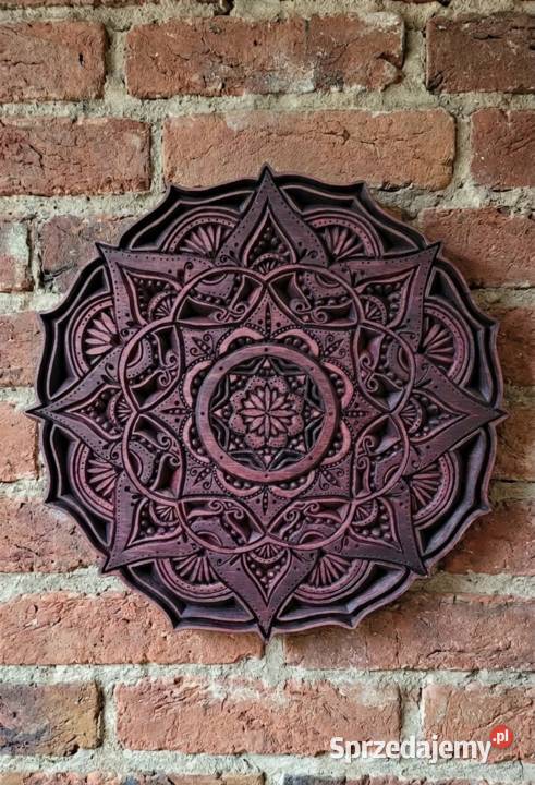 Mandala z drewna panel ścienny 3D obraz boho Nowy Targ