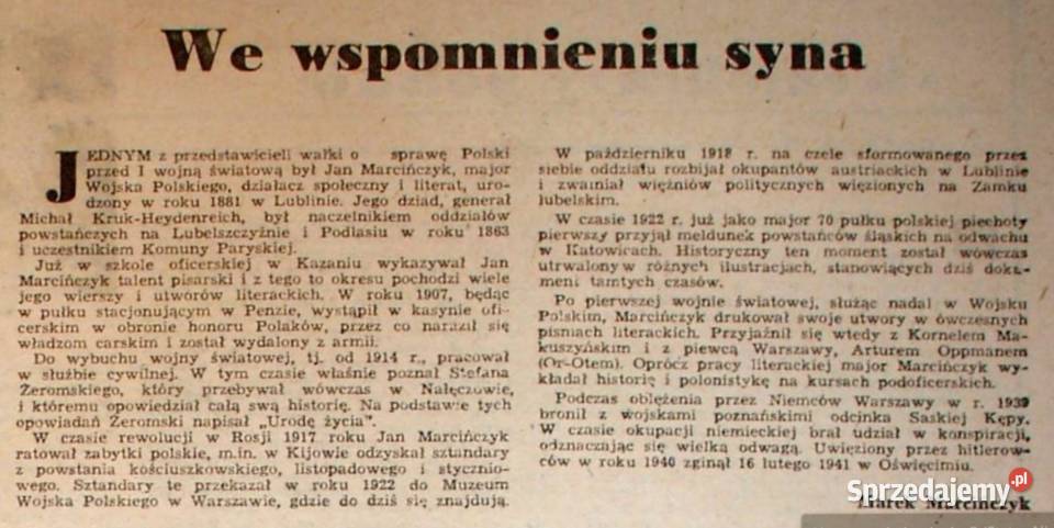 Pamiątka mjr Pułku Strzelców Podhalańskich Sanok Antyki Wrocław