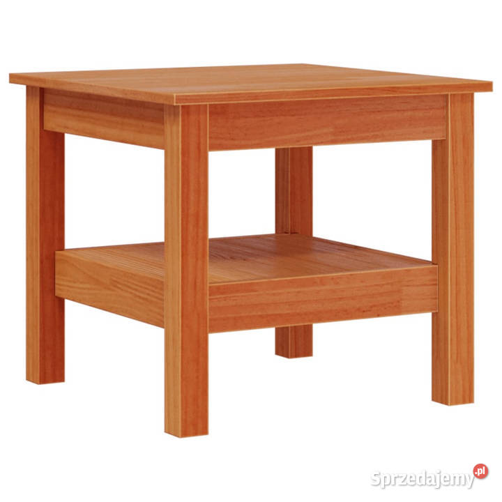 Stolik kawowy woskowy brąz 45x45x40 lite drewno Warszawa