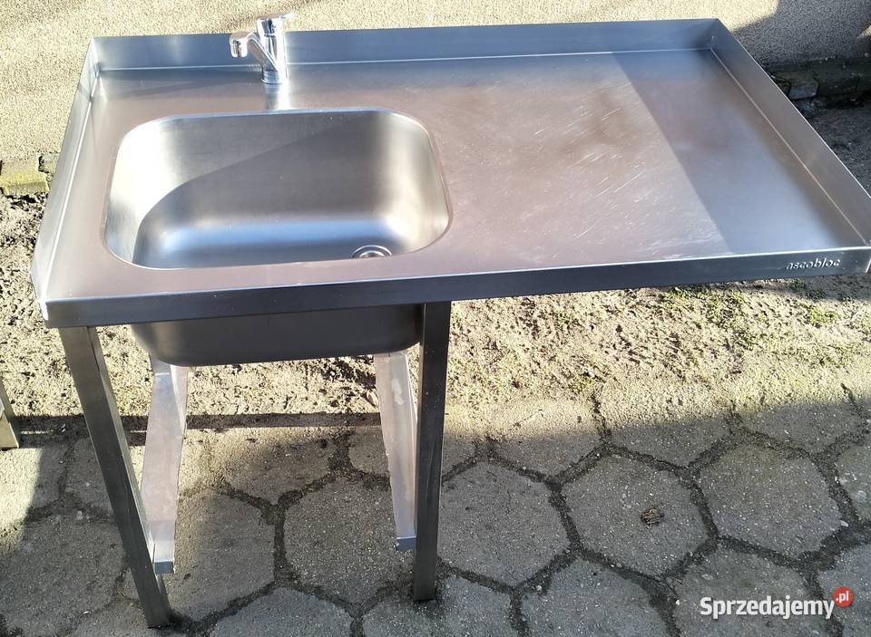 Zlew gastronomiczny z miejscem na zmywarkę Słupia Kapitulna