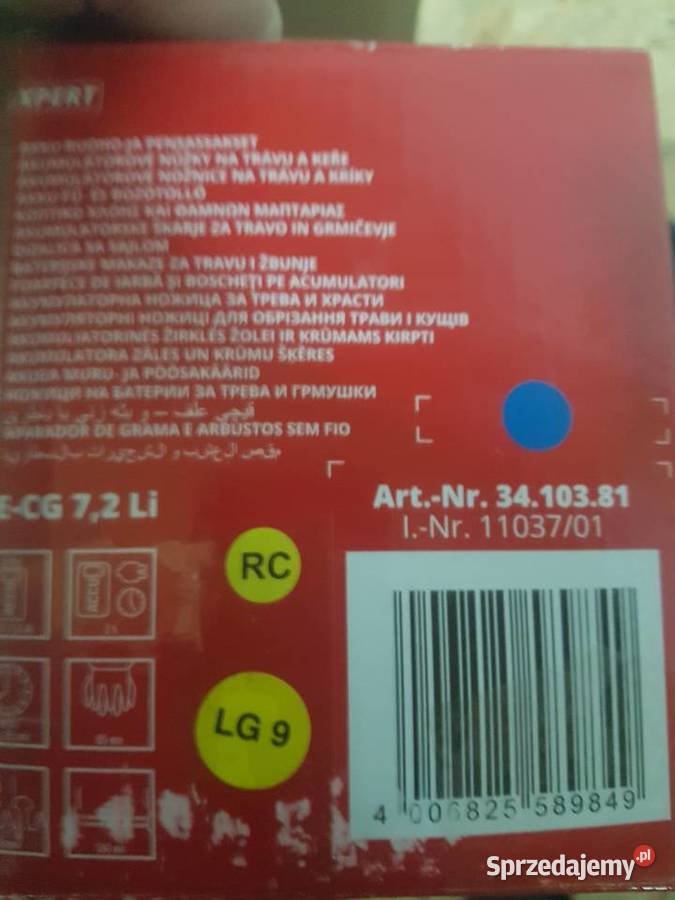 Einhell akumulatorowe nożyce ogrodnicze GECG 72 sprzedam