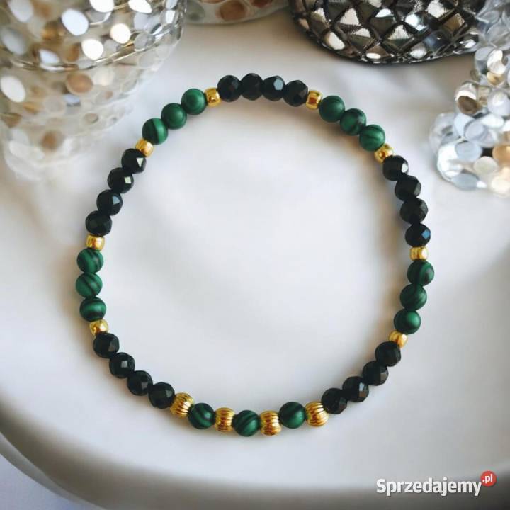 Bransoletka Turmalin i Malachit Zgierz sprzedam