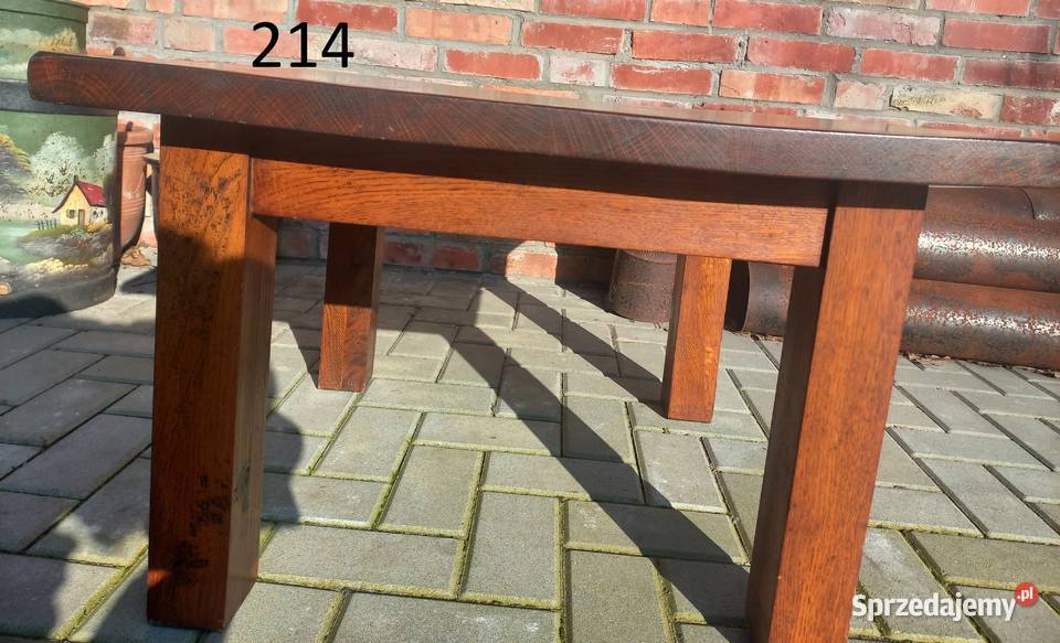 Stolik kawowy dębowy holenderski Ława 214 69.5cm Gawroniec