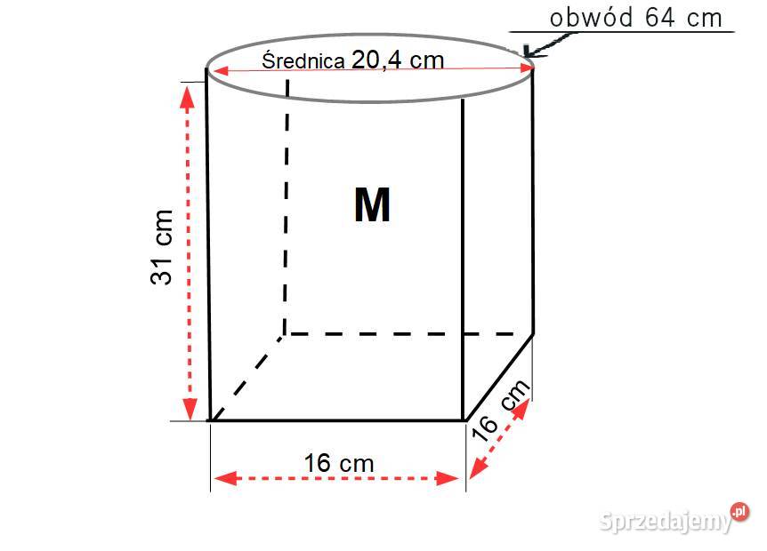 Szara osłonka na doniczkę worek dekoracyjny
