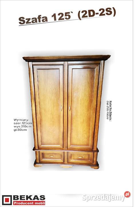 Śliczna Duża Szafa 120 Dąb Natural PROMOCJA 50cm Bielsk Podlaski