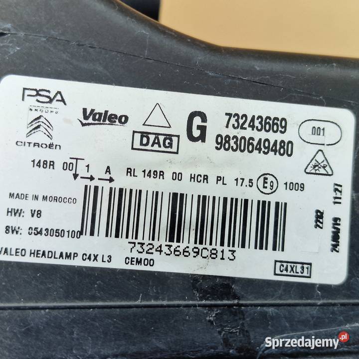 CITROEN C4 III REFLEKTOR FULL LED VISION osobowe Lampy przednie