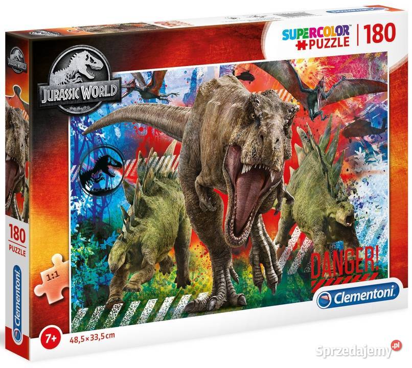 Puzzle Jurassic World Dinozaur Tyranozaur TRex Mogilany