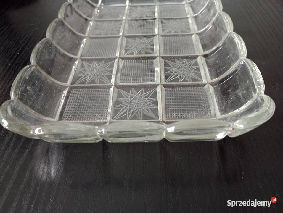 salaterka prostokątna szkło PRL Warszawa