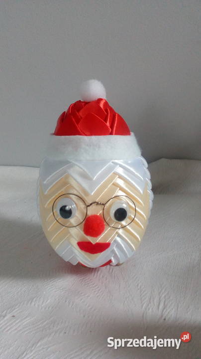 Mikołaj z wstążki Boże Narodzenie dekoracja Sędziszów Małopolski