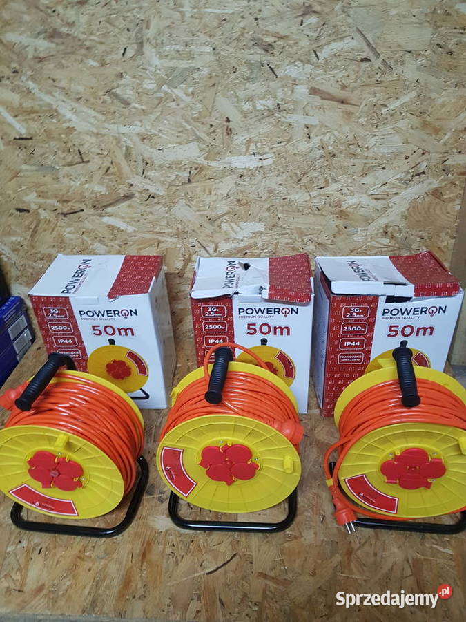 Przedłużacz bębnowy 50m kabla 3x 25mm na bębnie Głogowa