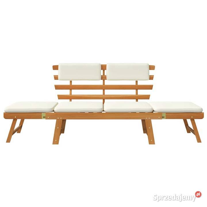 vidaXL Ławka ogrodowa z poduszkami 2w1 190